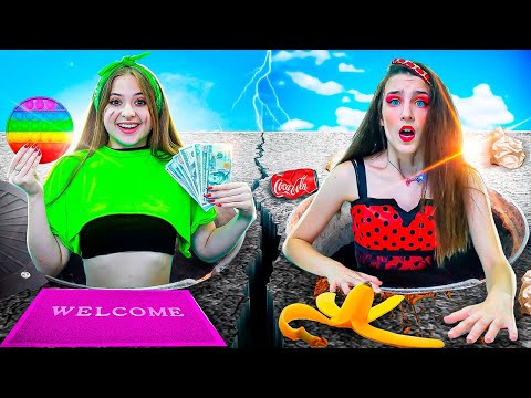 Видео: Бедная Везучая Девушка VS Богатая Невезучая Девушка || Неловкие Смешные Ситуации