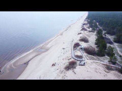 Видео: Балтийский берег с дрона. Carnikava, Latvia - 16 March 2024