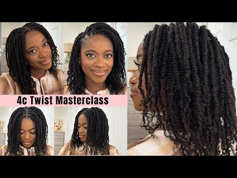 Видео: Полное руководство по созданию мини-крутых кос с объемными волосами для вашего натурального типа ...