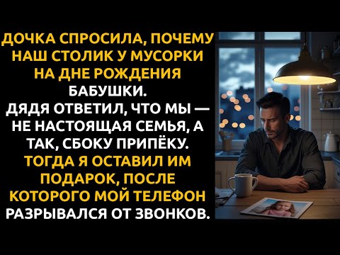 Видео: Дядя назвал нас НЕ НАСТОЯЩЕЙ СЕМЬЁЙ. Мой ответ был у них под тарелками.