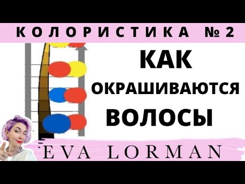 Видео: 2 Урок Колористики / Уроки по окрашиванию волос / Как волос окрашивается краской!