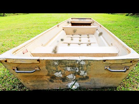 Видео: Реставрация старого алюминиевого джон-бота с более чем 150 протечками! КАК СДЕЛАТЬ САМ