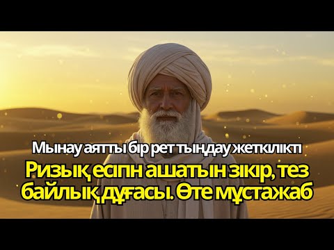 Видео: Мынау аятты бір рет тыңдау жеткілікті❗ Ризық есігін ашатын зікір, тез байлық дұғасы.Өте мұстажаб🤲