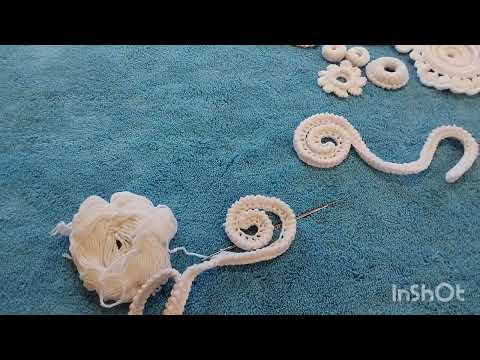 Видео: Жгут спираль вязаный крючком. Ирландское кружево. 