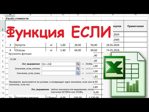 Видео: 24.  Функция ЕСЛИ