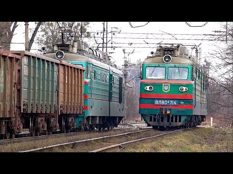 Видео: Электровоз ВЛ80Т-714.  Маневры по парку Батаровка