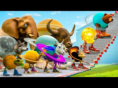 Видео: КАК ДАЛЕКО ВСЕ ПЛАНЕТЫ БРЕЙНРОТЫ СМОГУТ ЗАБРАТЬСЯ ПО СТУПЕНЬКАМ ЛЕСТНИЦЫ В ГАРРИС МОД? (Garry`s Mod)