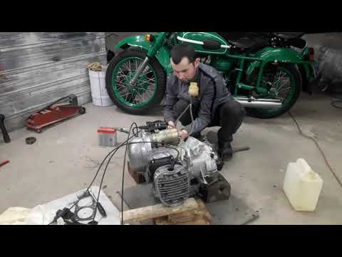 Видео: Запуск нового двигателя к 750 . Starting a new engine motorcycle k 750