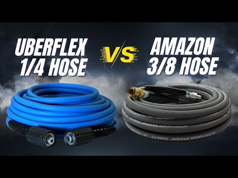 Видео: Шланг Uberflex 1/4 против серого шланга Amazon 3/8 | Обзор и тестирование | Советы по мойке автом...
