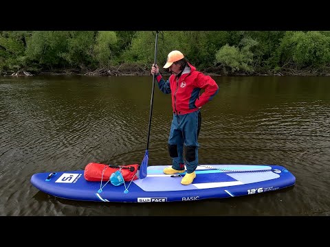 Видео: Распаковка и тест доски SUP face Basic 12'6"x32"x6"