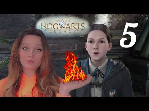 Видео: Первое огненное заклинание Инсендио и плюй-камни! - Hogwarts Legacy #5