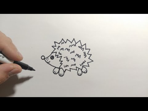 Видео: Как нарисовать ёжика