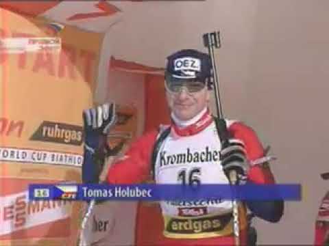 Видео: биатлон кубок мира 2005-2006 2 этап Хохфильцен спринт мужчины