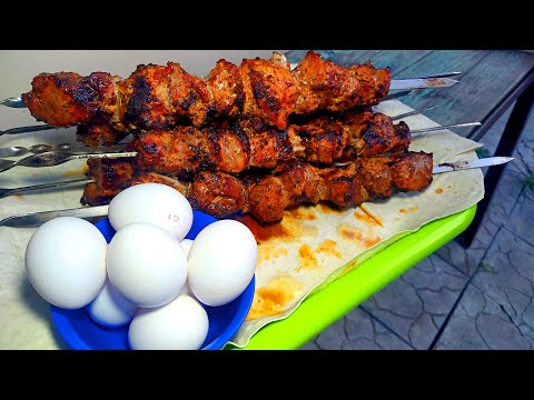 Видео: Яичный маринад для шашлыка, ДИЧЬ...? Нет это очень вкусно и сочно...