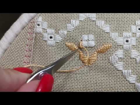 Видео: Hardanger. Хардангер. Окантовка или шов "фигурный край". Мои заметки.