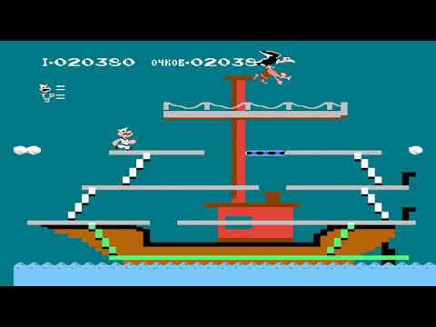 Видео: Popeye Hard Mode (Моряк Папай Игра Б) - Прохождение / Денди, Dendy, Nes