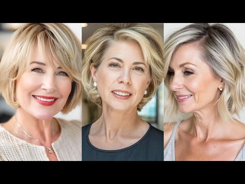 Видео: Стрижка для женщин 50+, 60+ и 70+ — женская стрижка