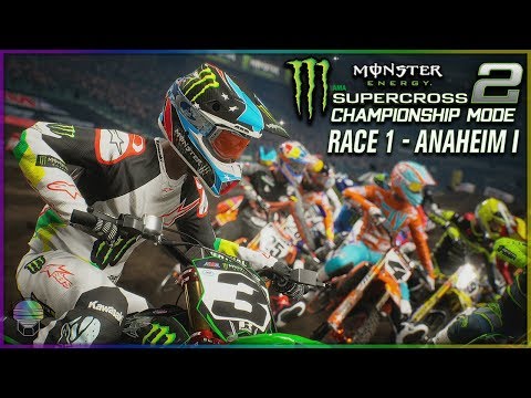 Видео: Всё начинается в Анахайме! | Гонка 1 | Режим чемпионата Monster Energy Supercross 2