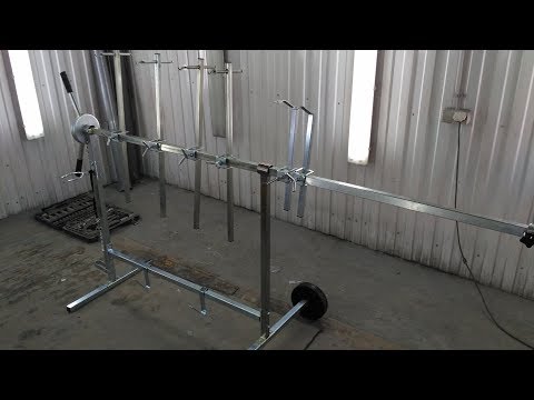 Видео: Поворотный малярный стол. Сборка,обзор.