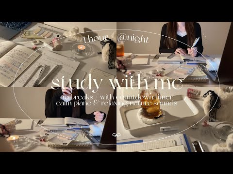 Видео: 【 study with me 】летние каникулы#6🐈‍⬛˖ ໋/ with timer / calm piano & relaxing nature sounds