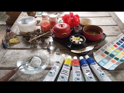 Видео: масляные краски с историческими и необычными пигментами ~ киноварь, лазурит, розалин и тд
