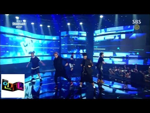 Видео: Зверь, черно-белая интенсивная сцена @ популярный Inkigayo 140629