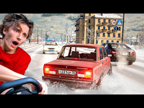 Видео: ЗИМНИЙ ДРИФТ на ВАЗ 2107 в БИМКЕ на РУЛЕ | BeamNG.drive
