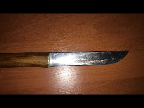 Видео: Нож из стали Р6М5 (быстрорез)
