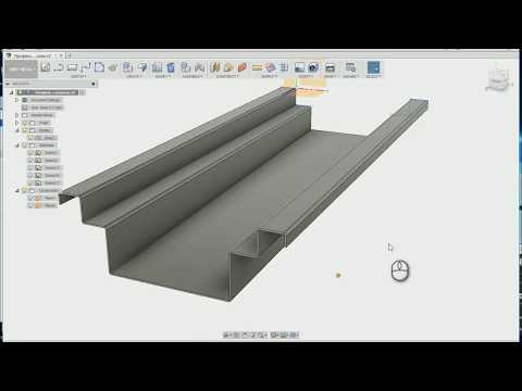 Видео: Проектируем лоток с уклоном в режиме листового металла во Fusion 360 - Выпуск #030