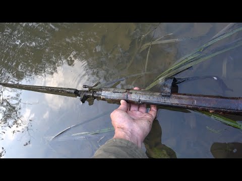 Видео: Раскопки на железной реке, поиск с металлоискателем, Юрий Гагарин