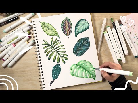 Видео: Все листочки-кисточки, которые вам когда-либо понадобятся 🍃 / пошаговое руководство для начинающих