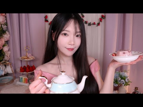 Видео: ASMR(Sub✔)Весеннее чаепитие и еще щекотка, разговоры направо и налево