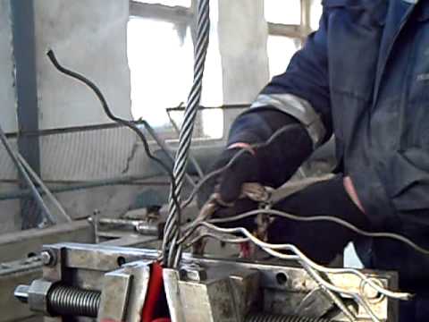 Видео: плетение троса в петлю