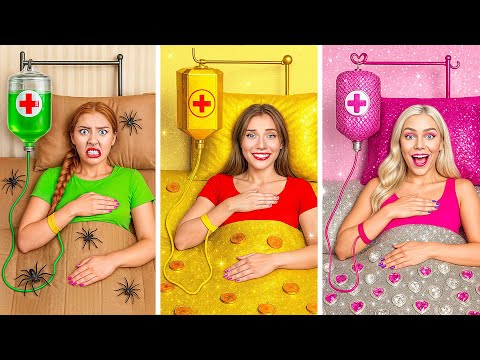Видео: Бедная vs Богатая vs Гига Богатая в Больнице | Сумасшедший Челлендж от Multi DO Girls