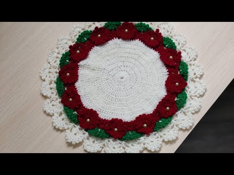 Видео: Салфетка с бусинами/крючком/