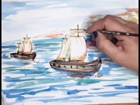 Видео: Батальний жанр. Морський бій. Практична робота до уроку образотворчого мистецтва у 6 класі.