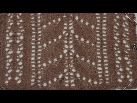 Видео: Ажурный узор 20/ Отделочная полоса/ Вязание на машине