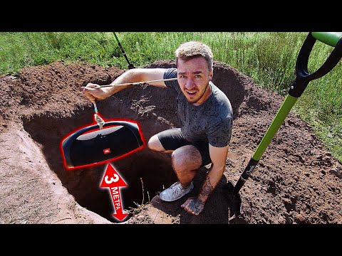 Видео: ЗАКОПАЛИ МОЩНУЮ КОЛОНКУ ПОД ЗЕМЛЮ! БУДЕТ ЛИ СЛЫШНО?