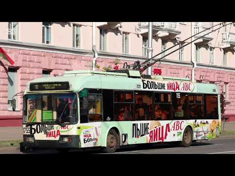 Видео: Информатор тролейбуссного маршрута 10 Салео Гомель-Вокзал-Салео Гомель