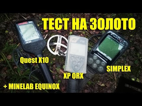 Видео: ТЕСТ НА ЗОЛОТО: Nokta Makro Simplex, XP ORX, Minelab Equinox 600, Quest X10