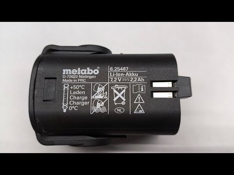 Видео: Ремонт аккумулятора Metabo d 72622 7.2v