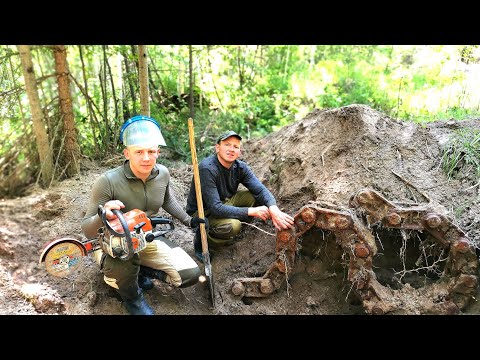 Видео: ГУСЕНИЦЫ ПОД ЗЕМЛЁЙ. НАШЛИ СХРОН МЕТАЛЛА В ТАЙГЕ. УДАЧНО ПРИЕХАЛИ