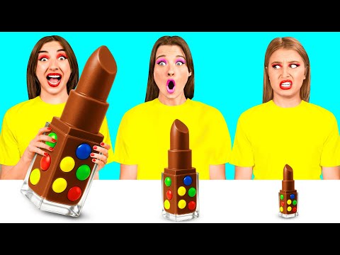 Видео: Большая, Средняя или Маленькая Тарелка Челлендж | Потрясающие Кухонные Лайфхаки Crazy DO