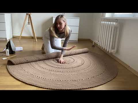 Видео: Вязаный ковер - заключительный этап: ВТО и покрытие жидким латексом