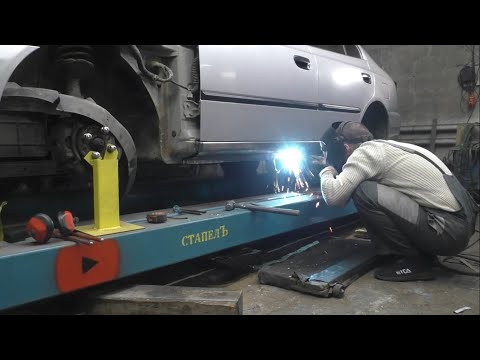 Видео: Hyundai Accent замена порога