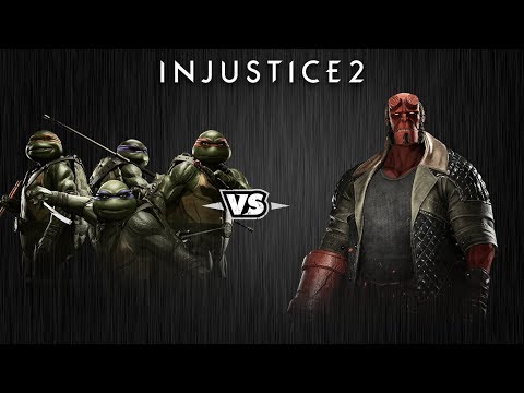 Видео: Injustice 2 - Черепашки-Ниндзя против Хэллбоя - Intros & Clashes (rus)