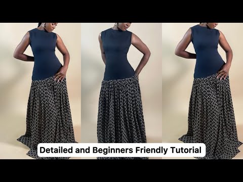 Видео: Как выкроить и сшить это простое асимметричное платье со сборками по линии талии