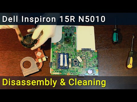 Видео: Dell Inspiron 15 N5010 Разборка, чистка вентилятора от пыли и замена термопасты