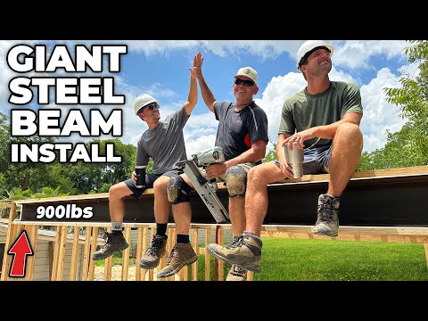 Видео: Модификация и подъем безумной стальной балки для поддержки дома нашей мечты