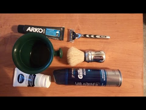 Видео: Бритьё. GILETTE MACH3, OMEGA 83, PRORASO, ARKO, GILETTE  SERIES, NIVEA.